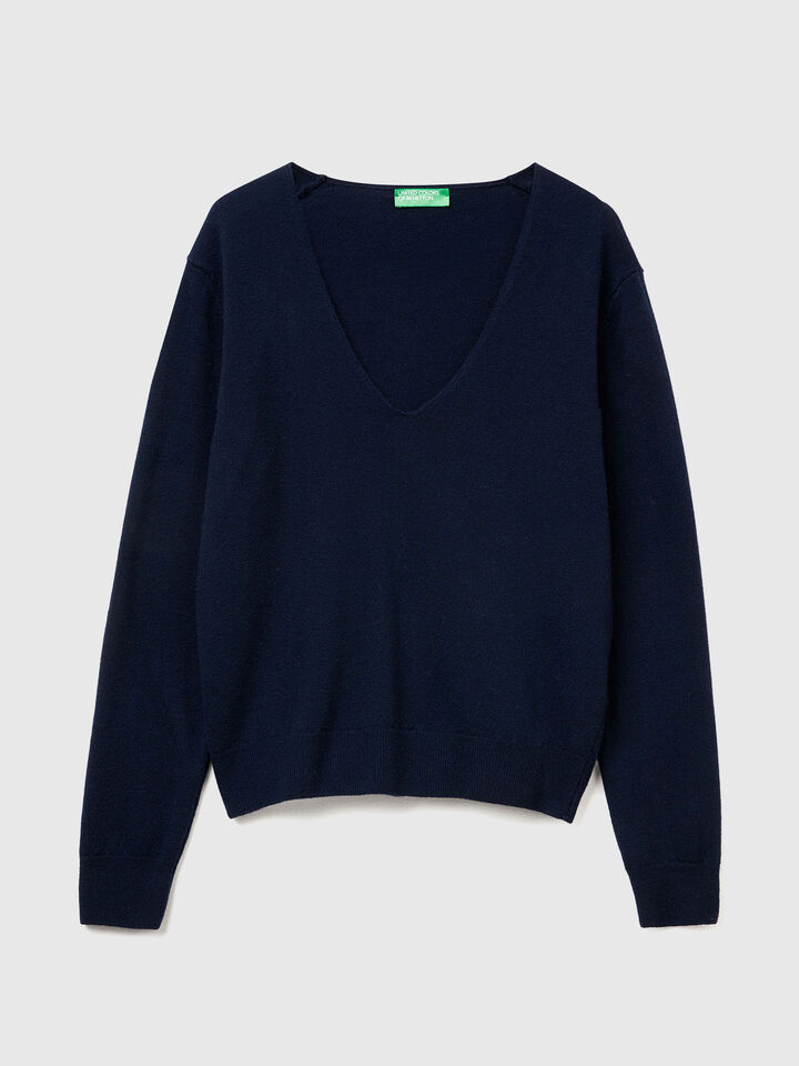 V NECK SWEATER L/S Women image number 4